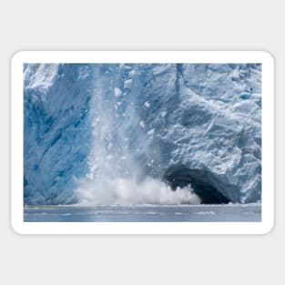 Blue Ice Alaska Glacier Calving Ice Cave Sticker